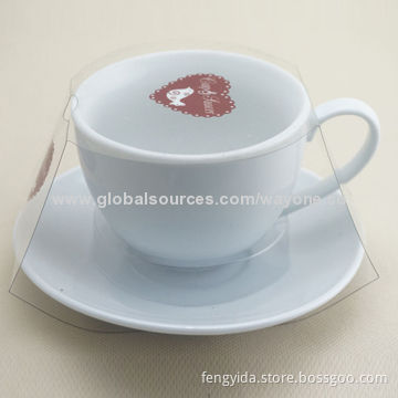 Ceramic cup saucer for Xmas/Valentine/Mother's Day/Father's Day, food/dishwasher/microwave oven safe